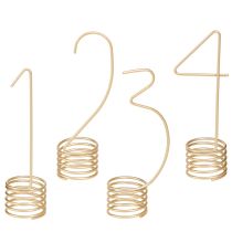 položky Adventní svíčková dekorace s čísly 1-4 matně zlatá kovová V10cm 4 ks