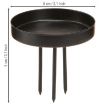 položky Svícen adventní věnec kovový černý matný Ø8cm 4 ks