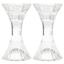 položky Svícen skleněný kulatý tyčový svícen Ø7cm V13cm 2ks