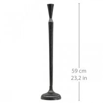 Svícen Černý Svícen kovový Ø13cm V59cm