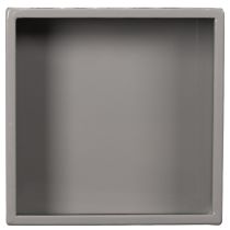 položky Šedý kostkový květináč s podstavcem pro moderní dekoraci, 22 cm