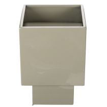 položky Zelený kostkový květináč, 22 cm, s vyvýšeným stojanem