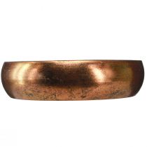 položky Svícenová miska na 4 tyčové svíčky starožitný vzhled bronz Ø22cm