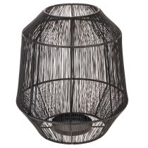 položky Černý svícen, dekorativní lucerna, drátěný koš, Ø24cm, V28cm