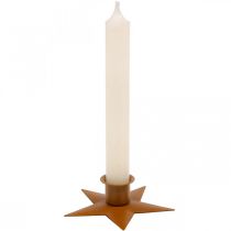 položky Svícny svíčky adventní hvězda hnědé Ø9,5cm 4ks