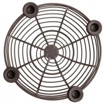 položky Svícen na 4 svíčky ozdobná miska kovová hnědá Ø14cm