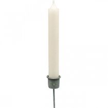položky Zásuvný svícen Shabby Chic šedý Ø3cm V8,5cm 8 ks