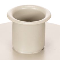 položky Kovový svícen v matně béžové barvě, malý svícen na kuželové svíčky, 8 cm, 3 kusy
