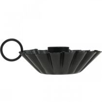 položky Svícen černý Svícen kovová dekorace na stůl Ø9,5cm V3cm