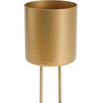 Svícen k nalepení zlatý svícen na čajovou svíčku kovový Ø5cm 4ks