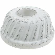 položky Svícen na pečení dortu Bundt Shabby Chic bílý Ø7,2 cm V3 cm 2 ks