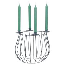 položky Svícen kovový šedý síťovaný koš Ø25/10,5 cm sada 2 ks