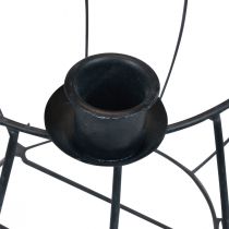 položky Svícen kovový šedý síťovaný koš Adventní věnec Ø14cm