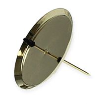 položky Set zlatých kovových držáků na svíčky s trny, 4 ks, různé velikosti