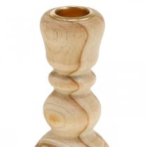 položky Svícen dřevěný svícen soustružený venkovský dům V11cm 3ks
