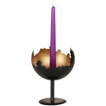 Stolní dekorace Vánoční svícen kovový 19cm Ø15cm