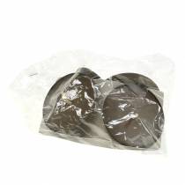 položky Zásuvný svícen 8cm hnědý 4 ks