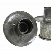 položky Odstupňovaná sada svícen stříbrný starožitný Ø9,5-10,5cm V7-14cm 4ks