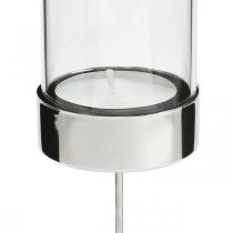 položky Svícen na zátku kov/sklo Ø5cm H14cm 4 ks