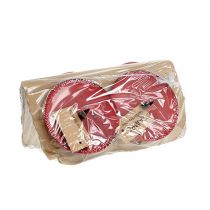 položky Svícen k nalepení červený Ø8cm 4ks