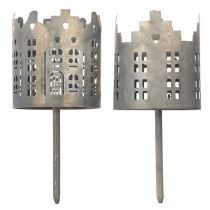 položky Svícen a svícen na čajové svíčky s hrotem, design domečku, 6 cm, 2 kusy