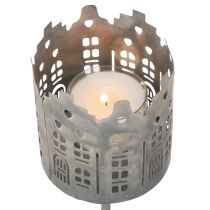 položky Svícen a svícen na čajové svíčky s hrotem, design domečku, 6 cm, 2 kusy