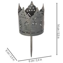položky Svíčky na čajové svíčky s hrotem, držáky ve tvaru domečku na sloupkové svíčky, 6 cm, 2 kusy