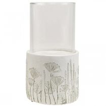 položky Svícen skleněná lucerna s podstavcem Ø17cm V32cm