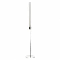 položky Sada kovových svícnů na kuželové svíčky stříbrná Ø2,2cm V28cm 2ks