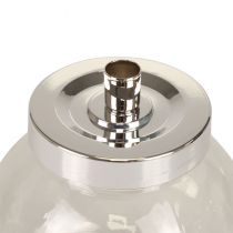 položky Svícen skleněný kovový svícen stříbrný Ø10,5cm 4 ks