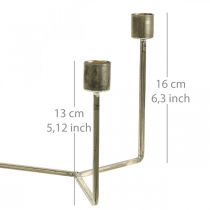 položky Svícen na podnos na svíčku champagne kovový 37 × 17 × 18 cm