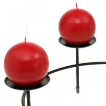 položky Svícen na 4 svíčky černá kovová stolní dekorace Ø23,5cm 2ks