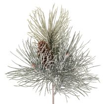 položky Umělá borovicová větev se šiškami, zimní, 40 cm