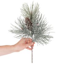 položky Umělá borovicová větev se šiškami, zimní, 40 cm