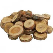 Dřevěné kotouče deco sypání dřevo borovice kulaté Ø2–3cm 500g