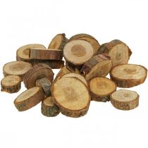 Dřevěné kotouče deco sypání dřevo borovice kulaté Ø3-4cm 500g