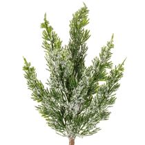položky Uměle zasněžená borovicová větvička pro květinová aranžmá a adventní dekorace, 40 cm, 3 kusy