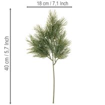 položky Umělá borovicová větvička pro zimní dekorace, 40 cm, 4 kusy