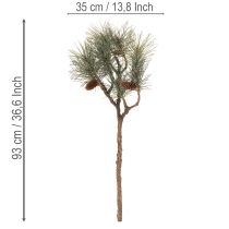 položky Umělá borovicová větev se šiškami, dekorace do obývacího pokoje, 93 cm