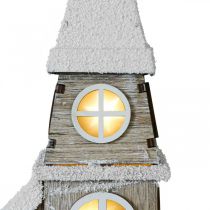 položky Světelný domeček dřevěný kostel Vánoční kostel dřevěný kostel V45cm