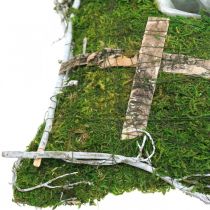 položky Polštáře mech a liány s křížem na hrobovou úpravu 25x25cm