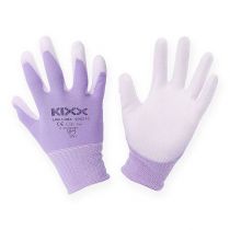 položky Kixx zahradní rukavice bílé, lila velikost 8