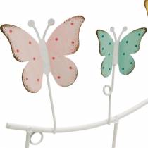 položky Jarní dekorace, háček s motýlky, kovová dekorace, ozdobná skříň 36cm