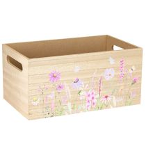 položky Malá dřevěná krabička dřevěná krabička květiny motýl 30x18cm
