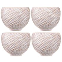 položky Malé keramické misky v růžovém spirálovém dekoru Ø9cm 4ks