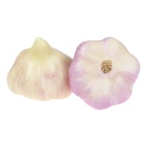 Umělá zelenina dekorace česnek růžová, bílá Ø6,5cm 2ks