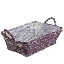 Čtvercový košík 29cm x 23cm H10cm tmavě fialová