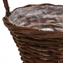 Pletený koš s uchem Košík na rostliny dekorační koš Ø20×V15cm