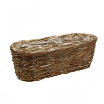 Košík miska, květináč, dřevěný košík na sázení přírody L41cm H13,5