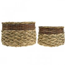 položky Proutěný košík Natural Proutěná miska na rostliny Natural L30/22cm V20/17cm Sada 2 ks